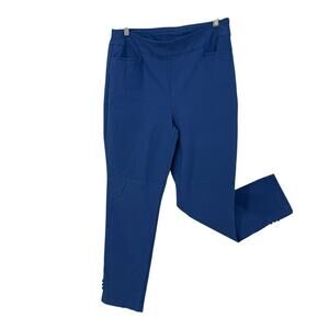 Chicos 1 Slim Pull-On Ankle Pants size Medium 8 R Periwinkle Blue Brigitte